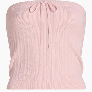 Reformation NWT Strapless Ribbed Knit Tube Top - Soft Pink